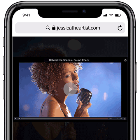 Phone showing a Shoot.to audience invite